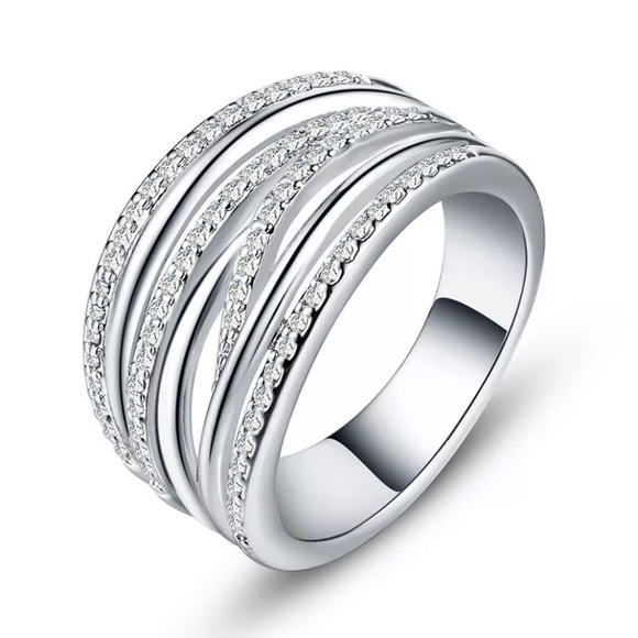 Women 925 Silver Creative Round Cut White Sapphire - Picture 4 of 4